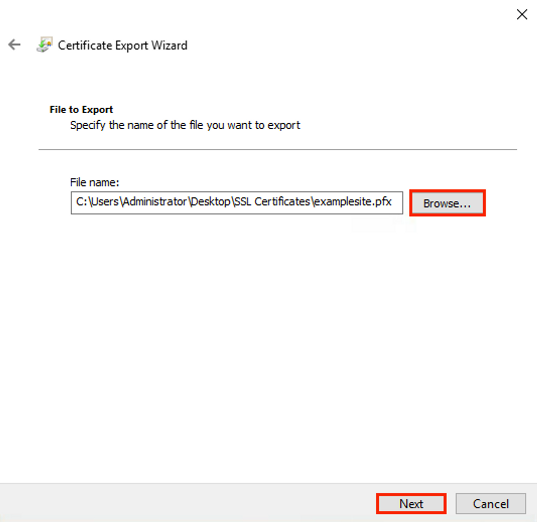 File to Export