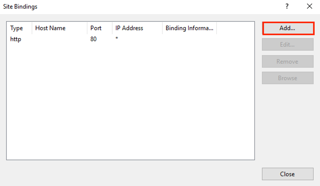 Site Bindings