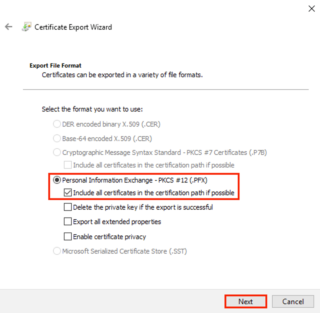 Export File Format