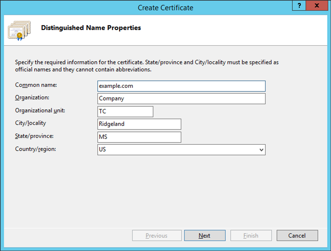 Distinguished Name Properties