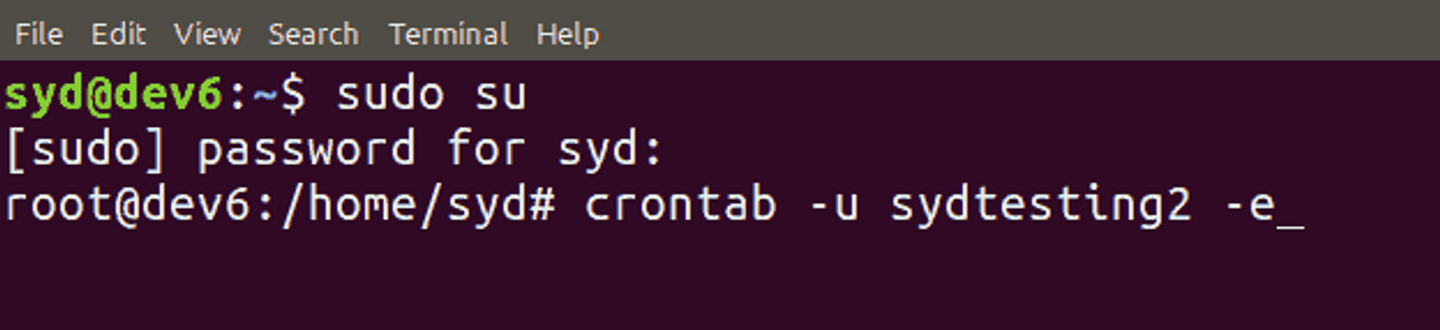 Редактирование crontab другого пользователя
