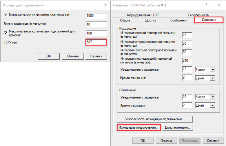 Порт 587 для TCP